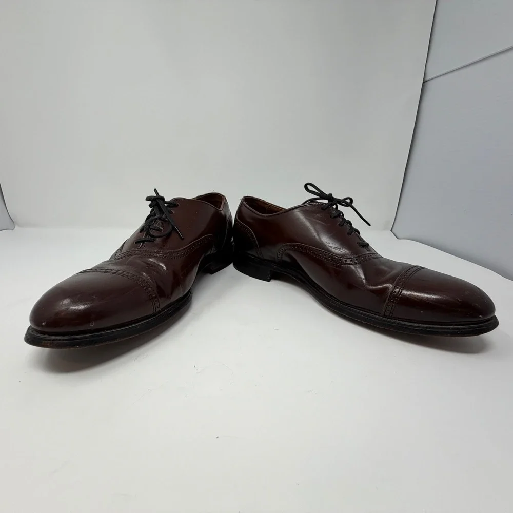 Hanover MasterFlex Brown Leather Wingtip Oxford Dress Shoes Mens Size 10 D/B USA